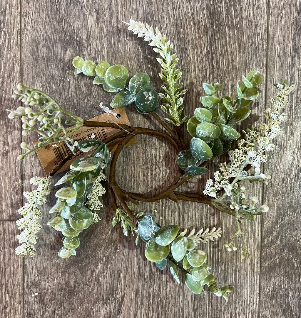 Eucalyptus & Wildflower Mini Candle Ring