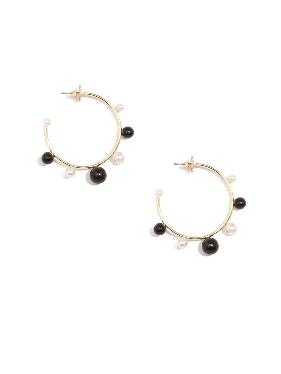 Hoop Earrings with Pearls