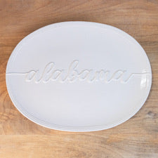 White Alabama Platter, Oval