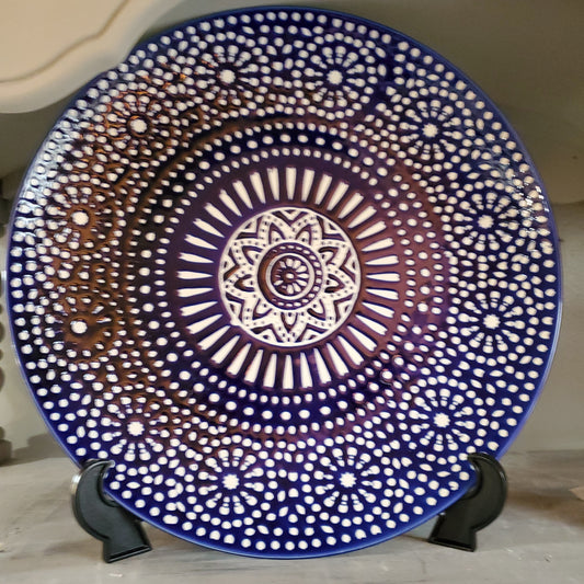 Large Blue and White Platter