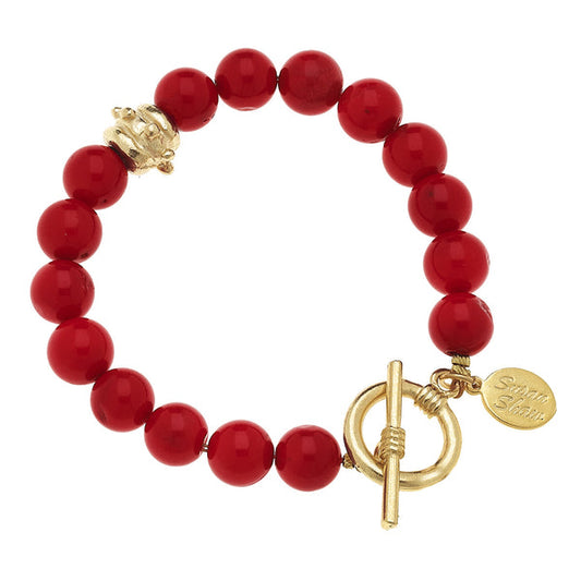 Susan Shaw Red Bentley Stone Bracelet