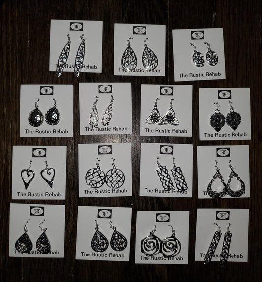 Silver Dangly Earrings