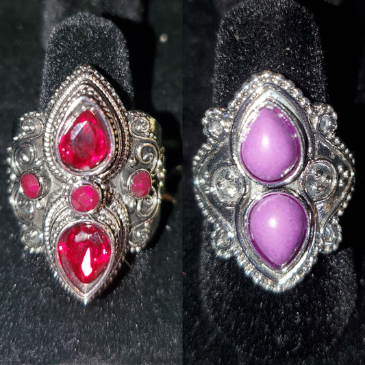 Silver Stoned Rings