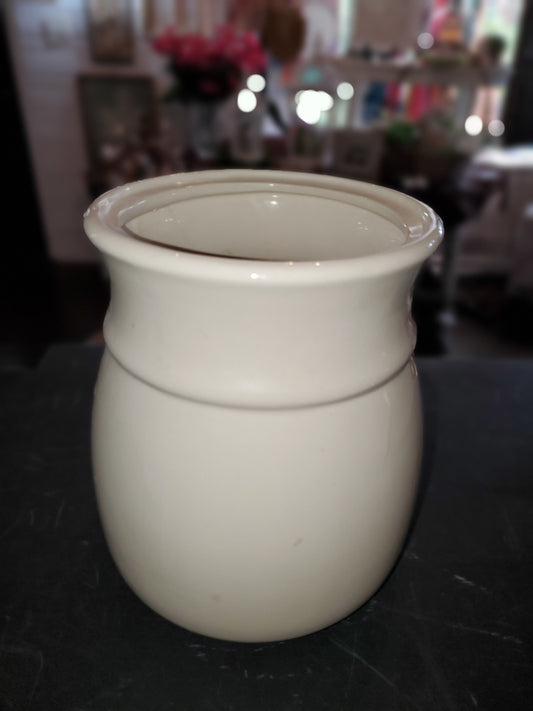 Large Cream Ceramic Vase