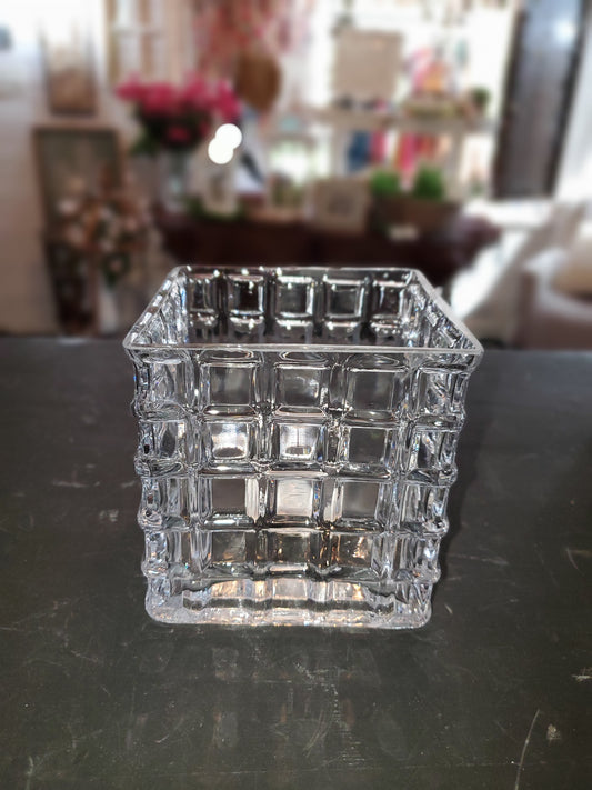 Square Crystal Vase