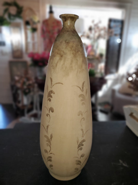 Stencil Pottery Vase