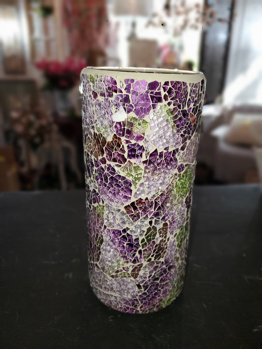 Purple Crackle Vase