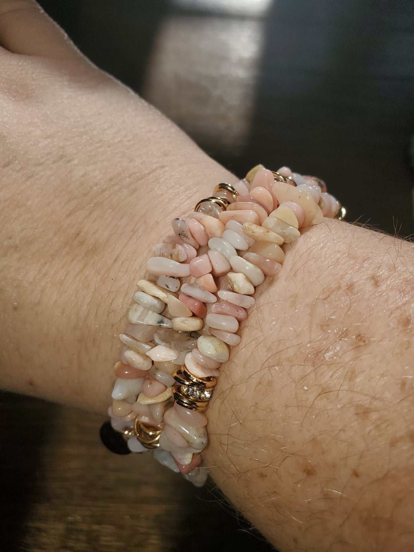 Pink Stone Bracelet Stack