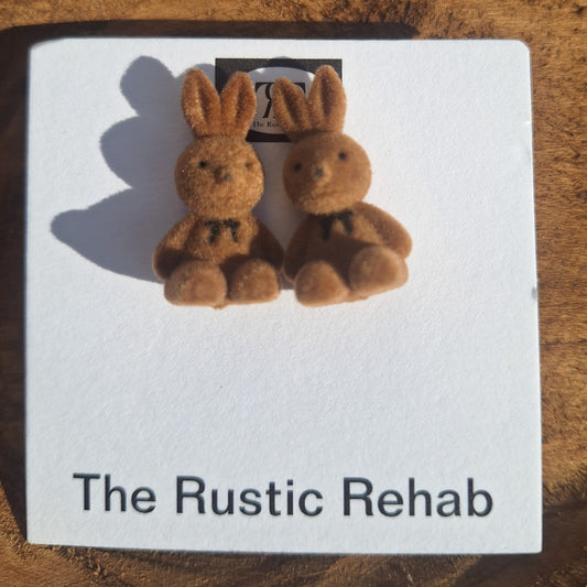 Brown Bunny Earrings