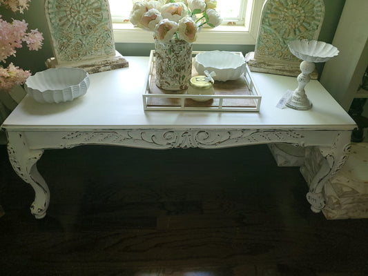 Distressed White Coffee Table