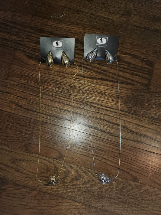 Bottega Dupe Earring & Necklace Set