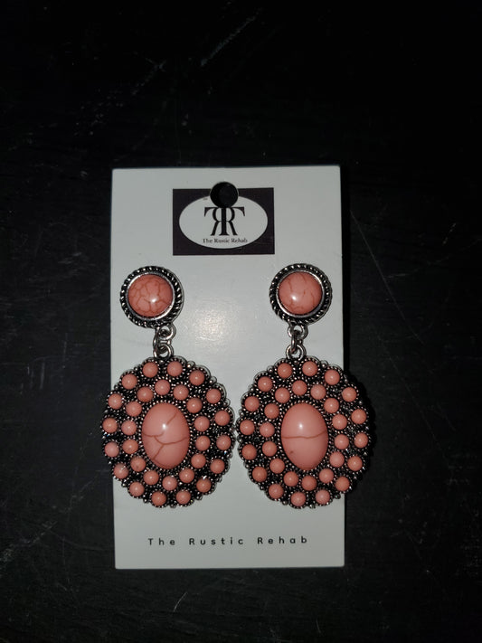 Pink Turquoise Earrings