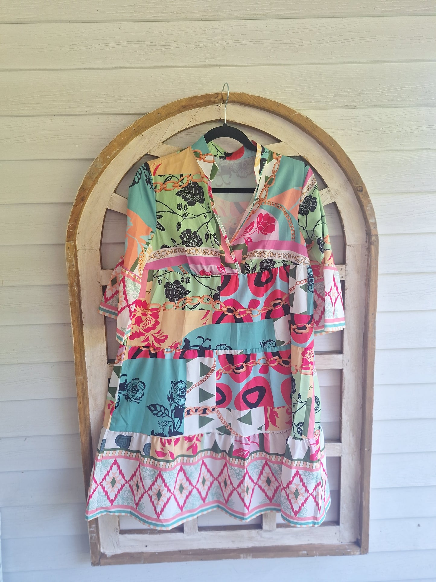 Multi-colored Chain Dress