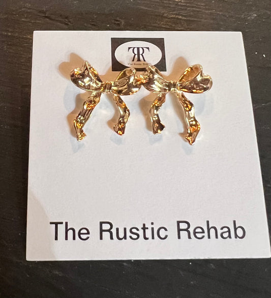 Ribbon Style Bow Earrings