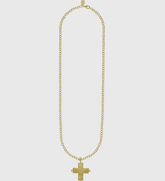 Long Gold Chain Cross