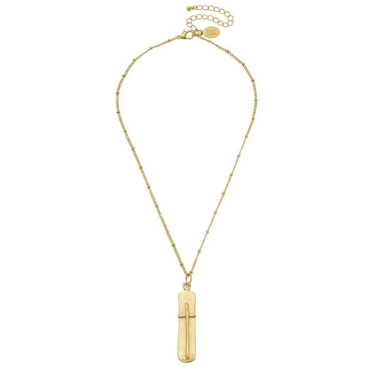 Susan Shaw Bar Cross Necklaces