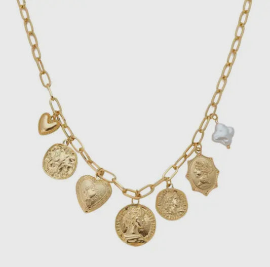 Gold chain with coins