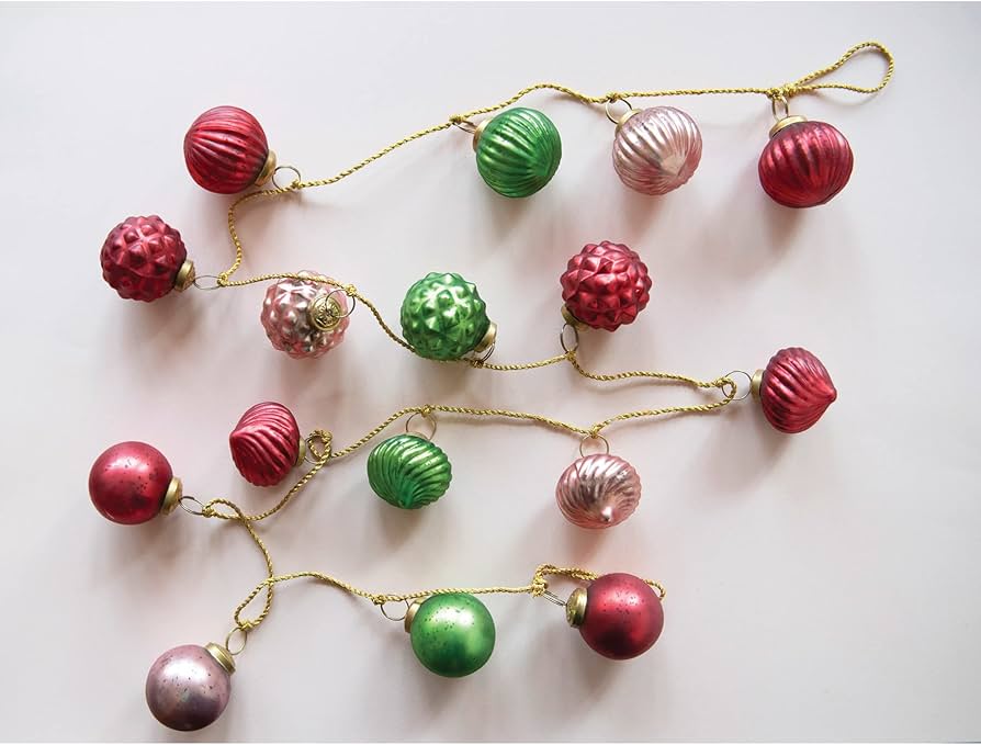 Mercury Glass Ornament Garland