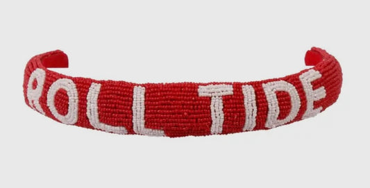 Roll Tide Seedbead Headband