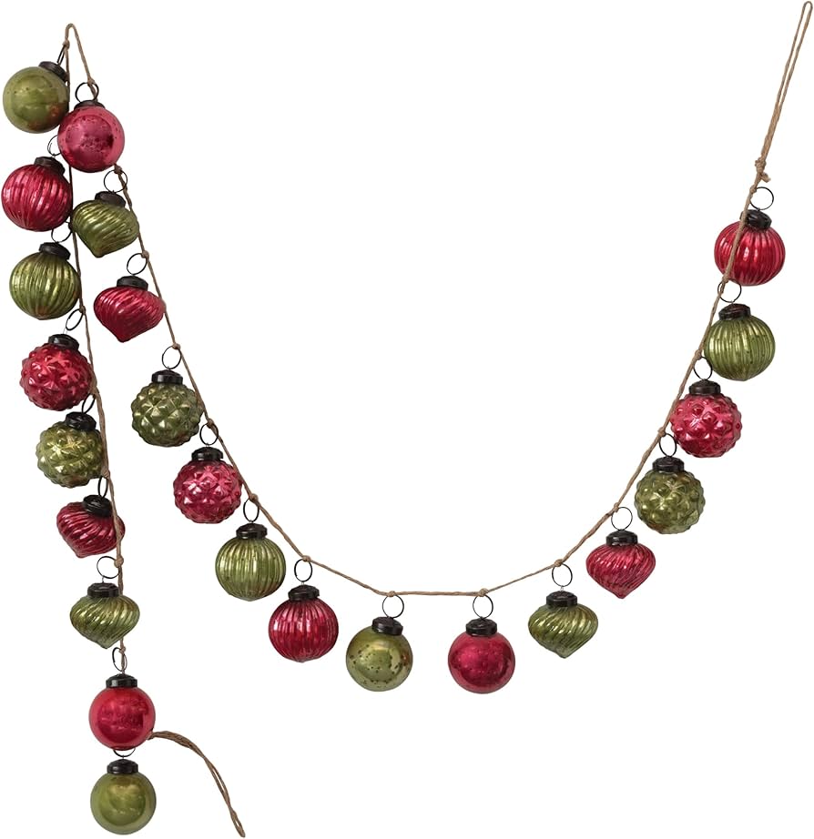 Mercury Glass Ornament Garland