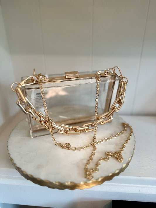 Clear Hard-Sided Crossbody