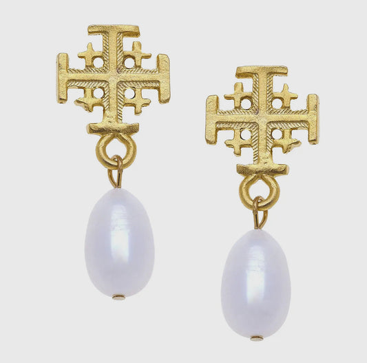 Gold Multi Cross Freshwater Pearl