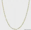 Gold clip chain necklace