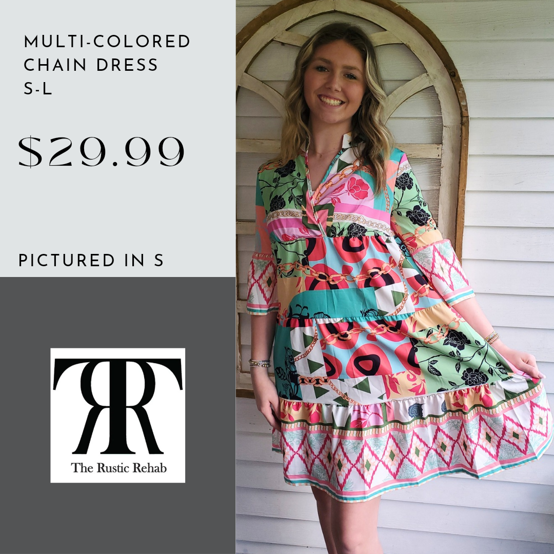 Multi-colored Chain Dress