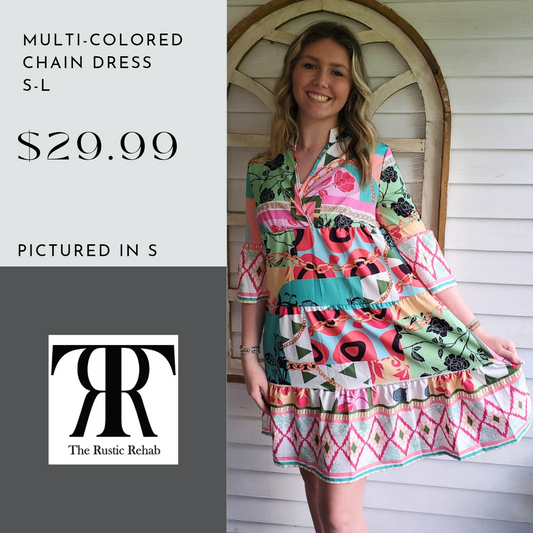 Multi-colored Chain Dress