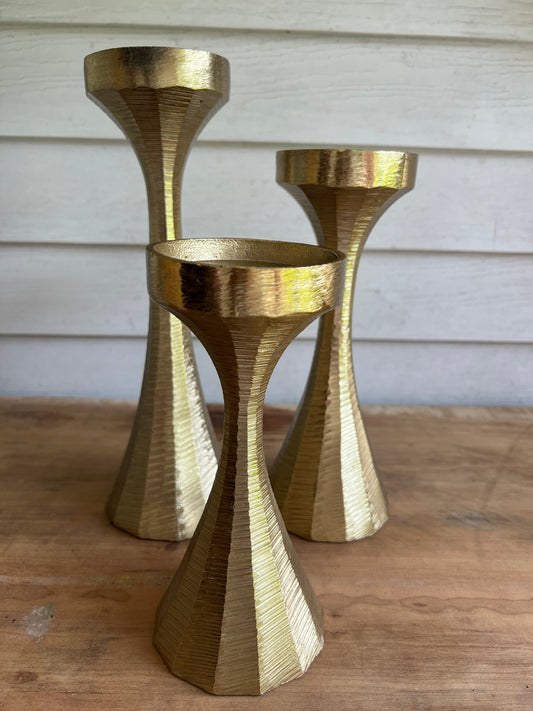 Gold candle holders