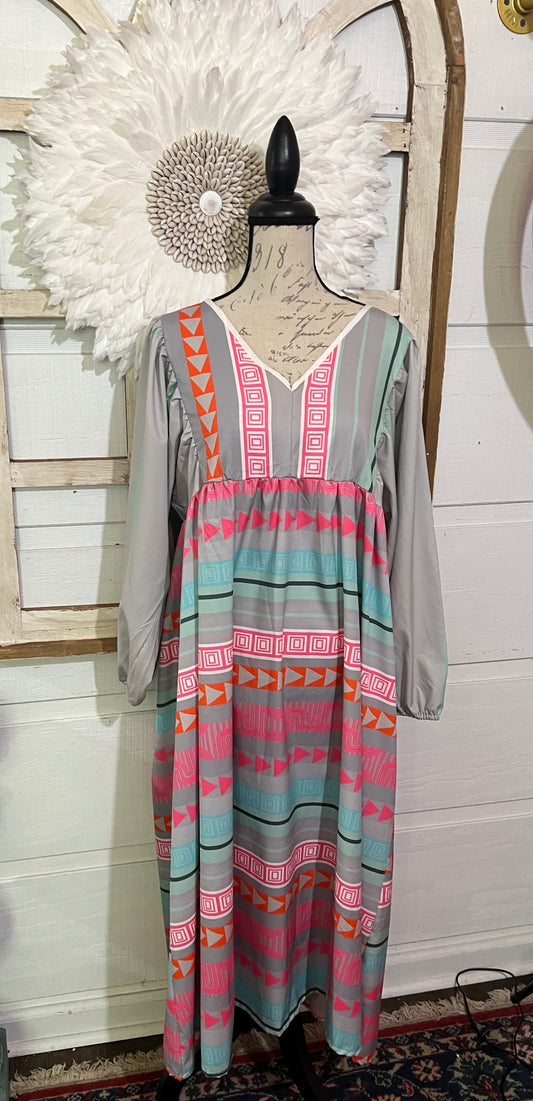 Aztec maxi dress