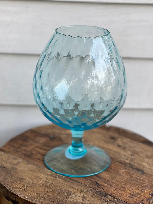 Aqua Blown Glass Vase