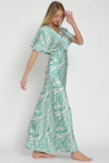 Green Satin Dress