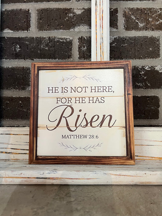 He is Risen sign