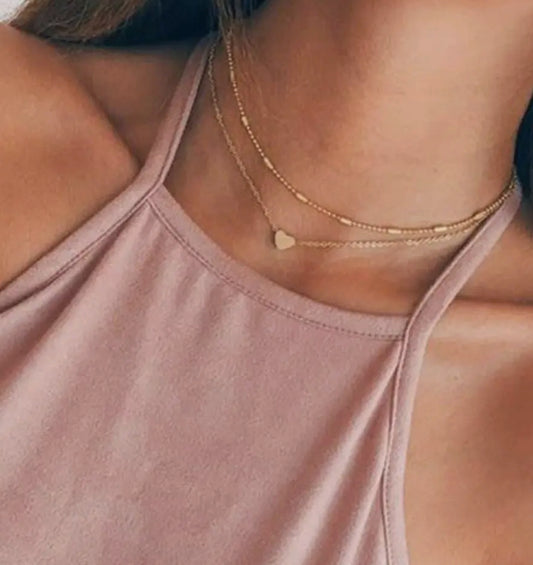 Heart Shaped Layered Necklace