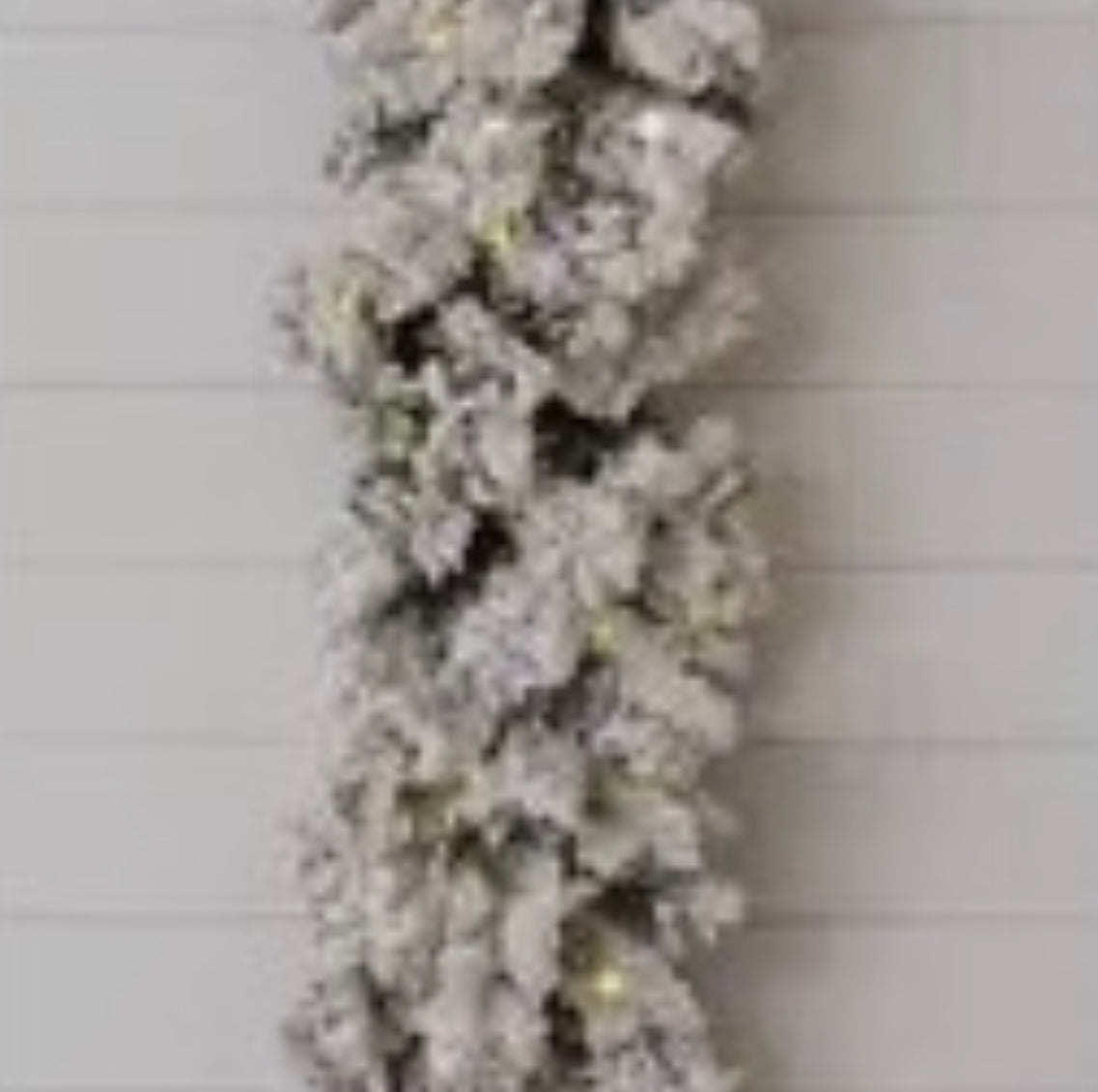 Flocked lighted garland