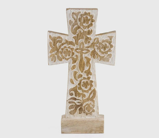 Simon cross antique white