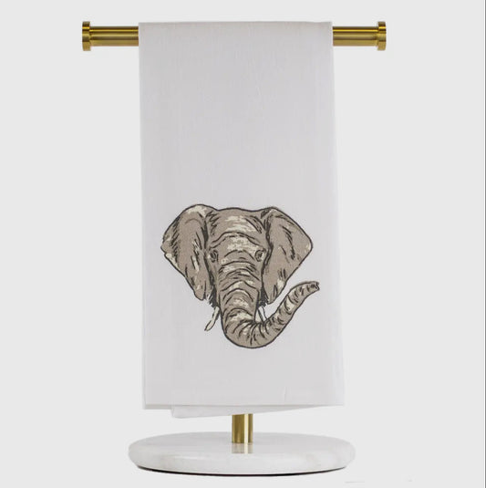 Elephant head tea towel