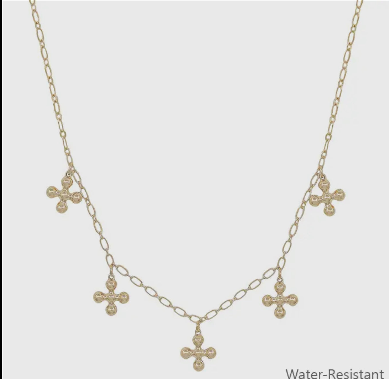 Water resistant with gold double drop