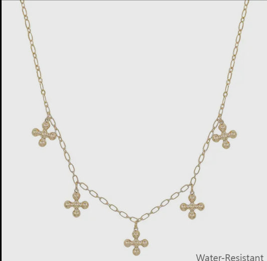 Water resistant with gold double drop