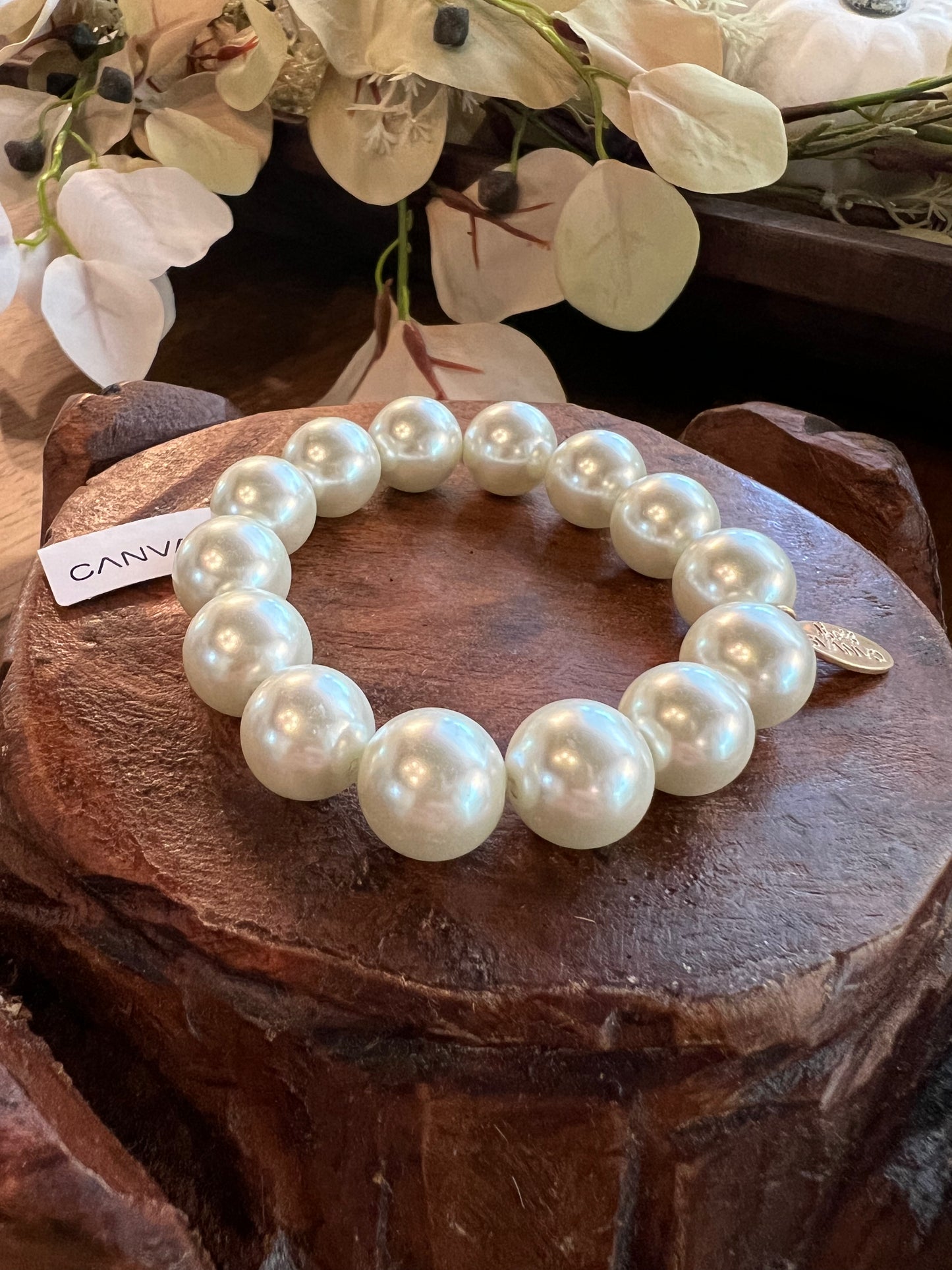Eleanor Beaded Pearl Stretch Bracelet
