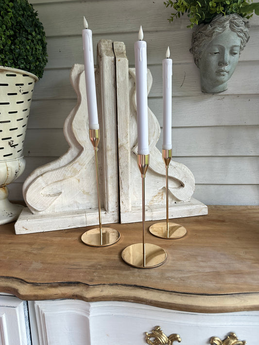 Rose gold modern candle holder