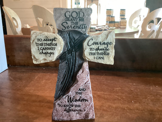 Tabletop cross/Serenity Prayer