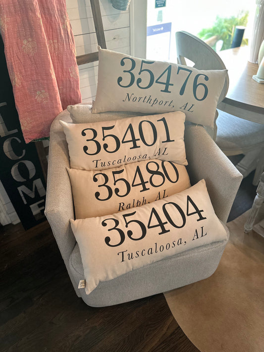 Zip Code Pillow