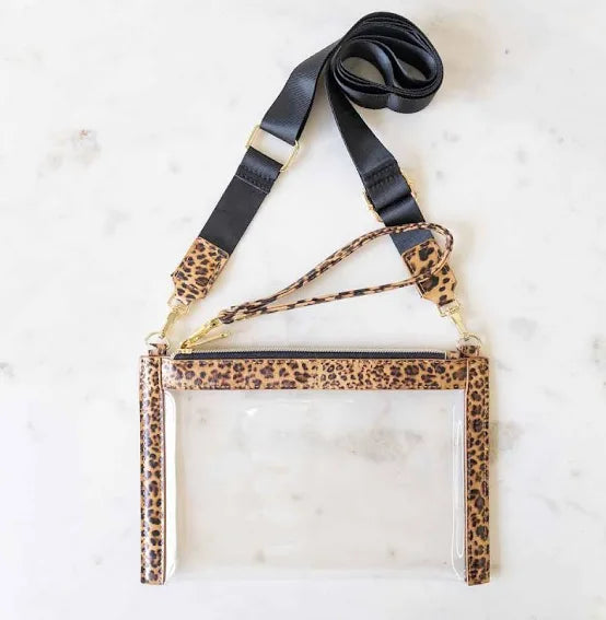 Clear Leopard Crossbody