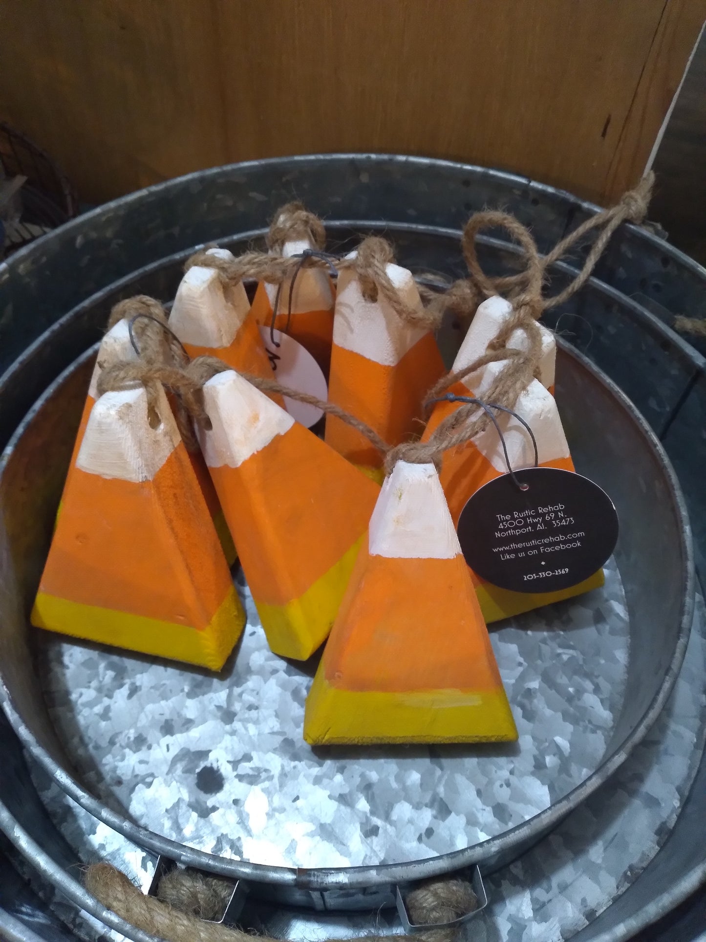 Set of 3 Wooden Candy Corn