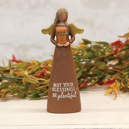 Resin Angel With Pumpkin