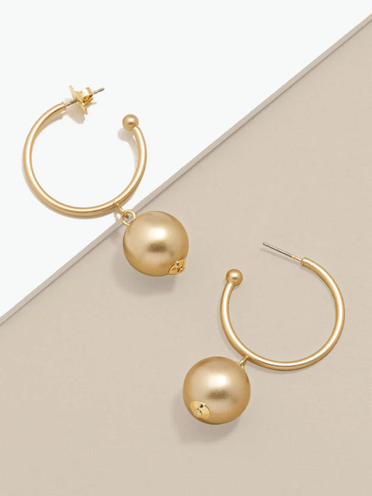 Hoop Earring With Bead