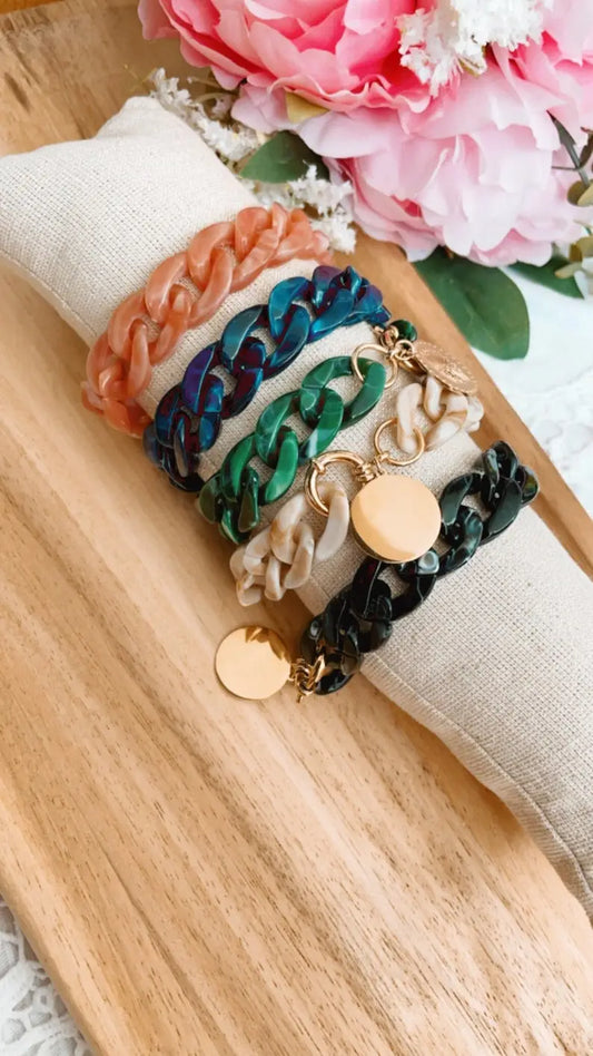 Large Resin Chain Bracelet