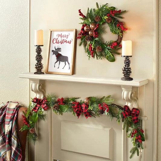 Wreath With Berries And Pine Cones
